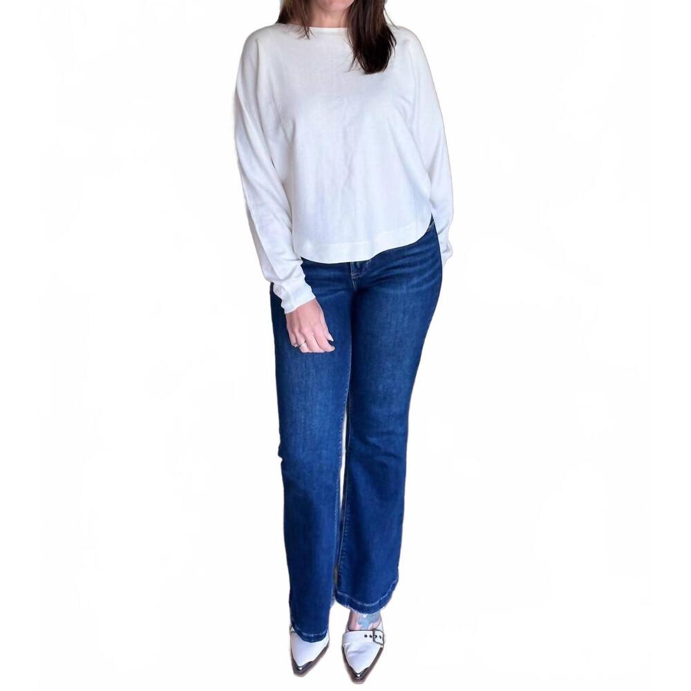 NEW EE:SOME whisper long sleeve sweater in off-white